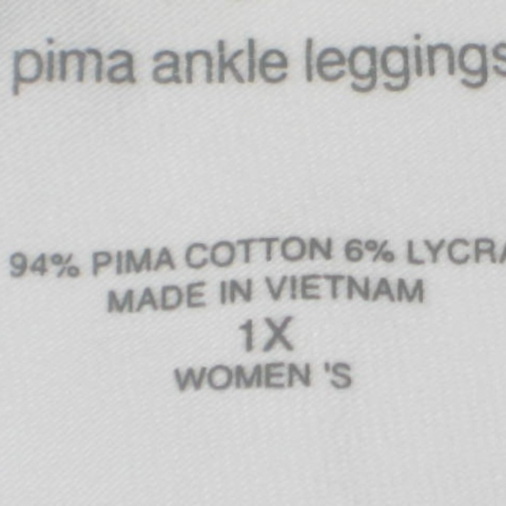 J. Jill Pima Ankle Length Leggings Size 1X White Cotton Pants Plus Never Worn - Picture 2 of 7